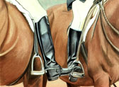 Hunter, Equine Art - Clanking Stirrup Club